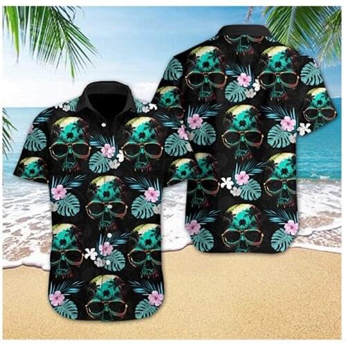 Funky Hawaiian Shirt for Men Short Sleeves Relaxed-Fit Summer Shirt 2021 Arrival Printed male shirt