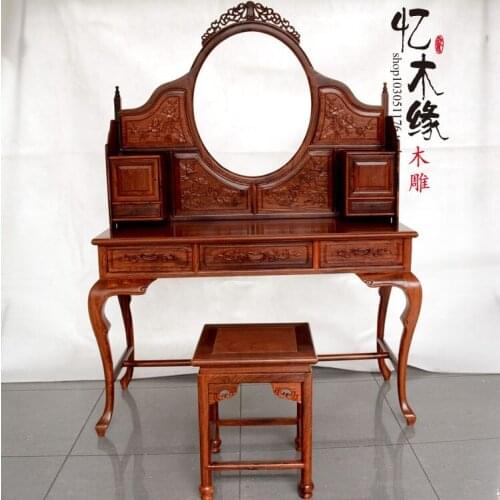 Mahogany furniture mahogany dresser African rosewood antique dresser bedroom dresser classic dresser table stool