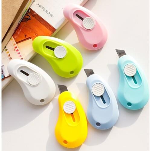 Mini portable small utility knife express carton opener tool opener knife stainless steel student paper cutting blade 10 Piece