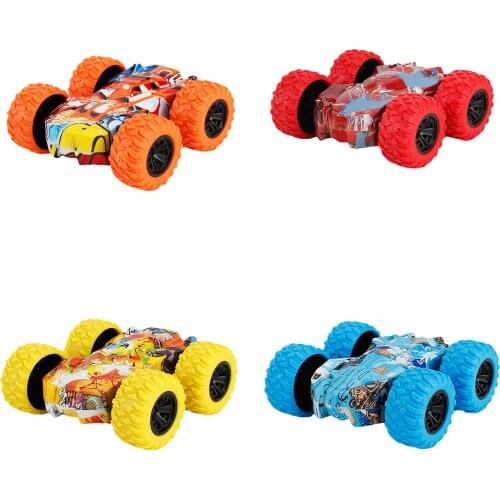 Double-sided Inertia ABS Model Toy Car Resistance Stunt Rolling Off-road Vehicle Dump Truck Childrens Toy Boy