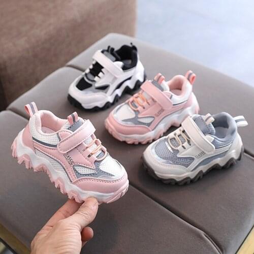 Fashion Kids Mesh Sneakers Girls Sport Shoes Trainers Casual Breathable Toddler Boy Children Running Shoes Basketball Shoes 2-6Y