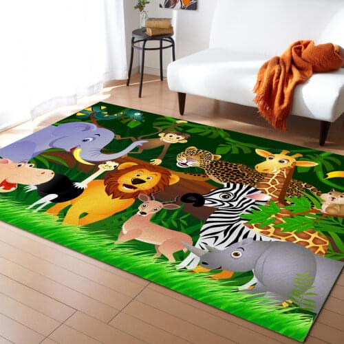 Cartoon wild animal rug home carpet tatami Mats rugs for bedroom Carpet in the living room kids room rug Carpet in the bedroom