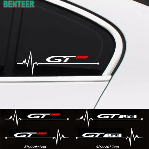 2pcs/lot car windows sticker For Peugeot Rifter 106 107 108 206 208 308 408 508 2008 3008 4008 5008 Accessories