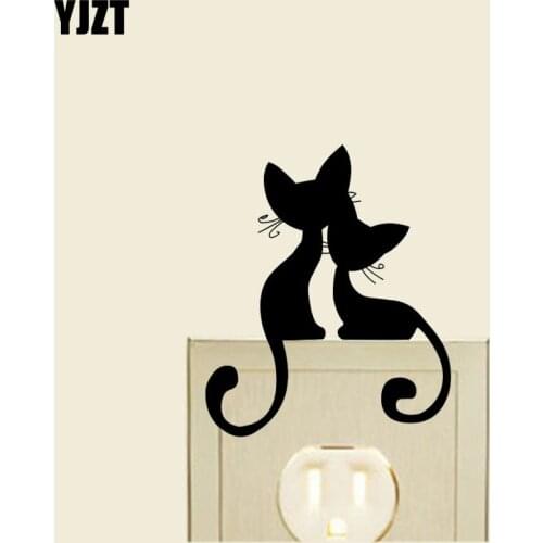 Fall In Love Cats Wall Vinyl Animal Decal Decor Abstract High Quality Switch Sticker 8SS-0359