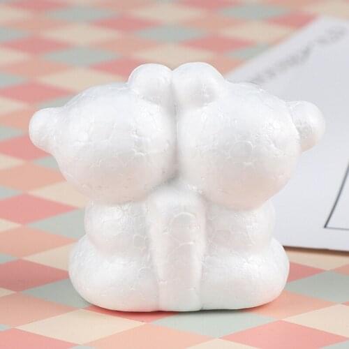 Cheap 1 Piece Polystyrene Styrofoam Foam Bear White Craft Ball DIY Christmas Party Decoration Gifts