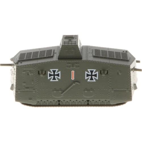 German A7V Heavy Tank (1/100 Scale) - World War I Army Vehicles Model Kit - Collectibles Gift for Kids Boys