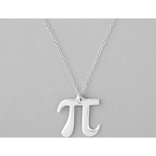 Pi Necklace, Pi 3.14 Math Necklace, Pi Symbol Necklace, Mathematician Teacher Geometry Necklace jewelry