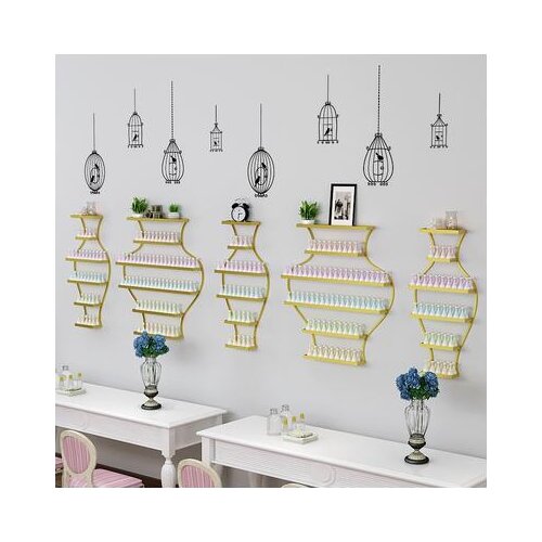 Nail oil and gel shelf perfume and lipstick storage shelf nail polish display shelf wall hangings cosmetics rack
