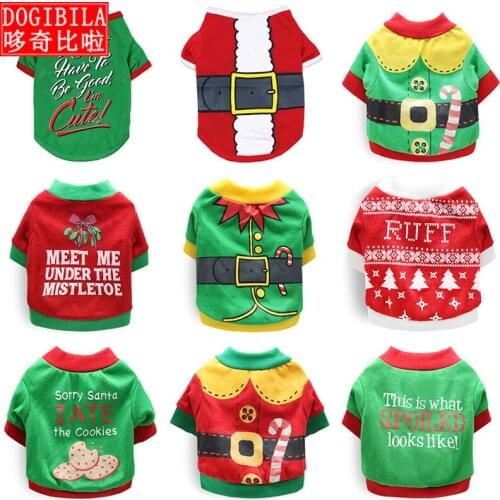 Christmas Costume Pet Dog Clothes for Dog Shirt Cute Xmas Dog Clothing Puppy Kitty Costume for Dogs Pets Clothing Chihuahua York