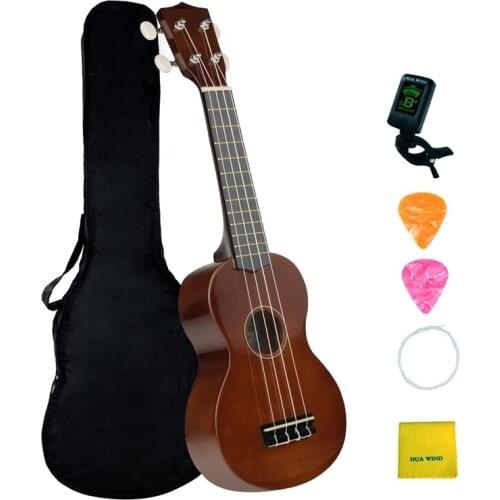 Ukulele 21 Inch Ukulele Four-String Wooden Beginner With Gig Bag For Toddlers Children Beginner Starter Best Gift