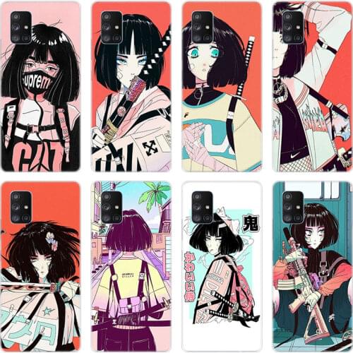 Girl Vinne Art Soft Case for Samsung Galaxy A10 A21 A30 A50 A70 S A20 E A40 A01 A11 A31 A41 A51 A71 A81 A91 Silicone Cover