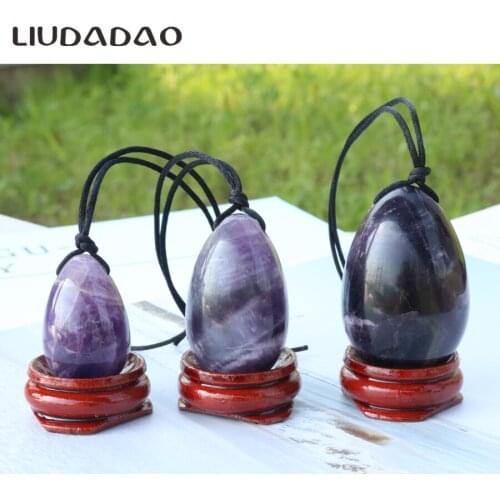 Yoni Egg Amethyst Jade Eggs Ben Wa Ball for Women Kegel Exercise Tightening Vaginal Muscle Health Body Massage & Relaxation Tool