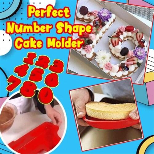 1pc Cake Mold Perfect Number Shape Cake Molder Silicone Digital Cake Numbers Shape Baking Jelly Candy Pastry Diy Decorating Tool