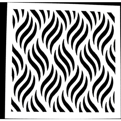 1PC Wave Billow Shaped Reusable Stencil Airbrush Painting Art DIY Home Decor Scrap booking Album Crafts