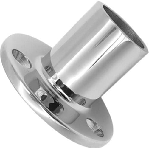 316 Stainless Steel 90 Degree Marine Boat Hand Rail Fitting Round Stanchion Boating Tubes Base for Pipe 32 Dia