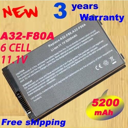 Laptop battery For Asus A32-F80 A32-F80A A32-F80H 15G10N345800 F8 F80 F80H F80L F81 F83 F50 N80 N81 X61 X82 X83 X80 X85 X85L X88