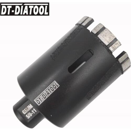 DT-DIATOOL 65mm Laser Welded Diamond Drilling Core Bits With Side Protection 5/8-11 Thread Granite Dry Drill Bit Dia 2 1/2 inch