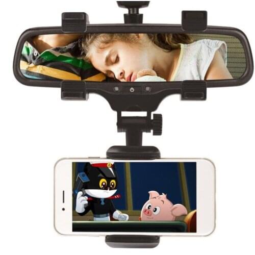 New Hot Practical Universal 360° Car Rearview Mirror Mount Stand Holder Cradle Cell Phone GPS Car Rear View Mirror Phone Holder