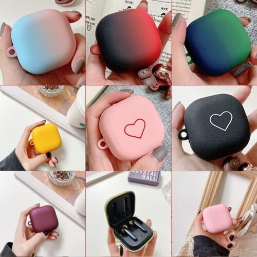 Matte Gradient Contrast Color Cases For OPPO Enco w51 Cute Solid Color Hard PC Earphone Protector Cover Accessories For Oppo w51