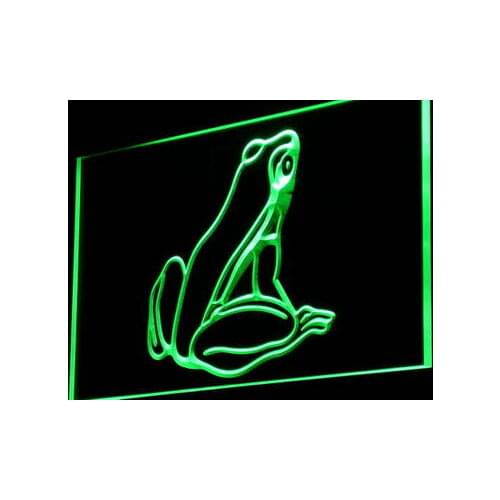 I904 Frog Display Gift Bar Pub Decor Home Light Signs On/Off Swtich 20+ Colors 5 Sizes