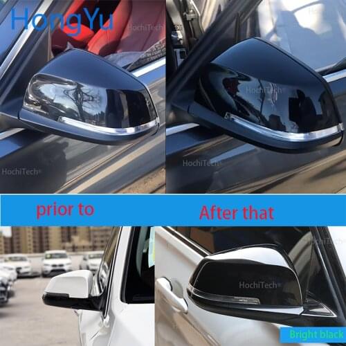 For BMW 3 Series F30 F31 Sedan & Touring 2012-up Replace the original car rear mirror cover bright black mirror cover