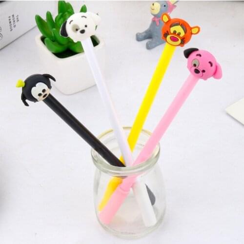 40PCS Cartoon Puppy Neutral Pen Color Cartoon Cute Animal Neutral Pen Student Stationery Signature Pen