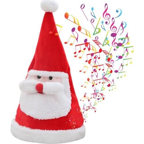 Electric Christmas Toy Singing Dancing Moving Christmas Tree Hat Electric Childrens Toy Kids Christmas Present Without Battery