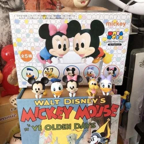 5Pcs/Set Cartoon Mickey Minnie Mouse Action Figure Dolls Toy Cup Decoration Action Toys Figure Model Toys Gifts for Kids