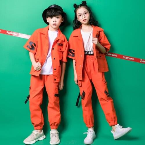Children Hip-hop Suit Clothes Kids Boys Girls Jazz Hip Hop Street Dance Costumes Stage Competition Performance Outfit Clothing