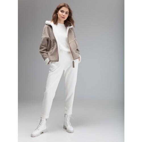 MALINARDI Women's Sheepskin Coats With A Hood China