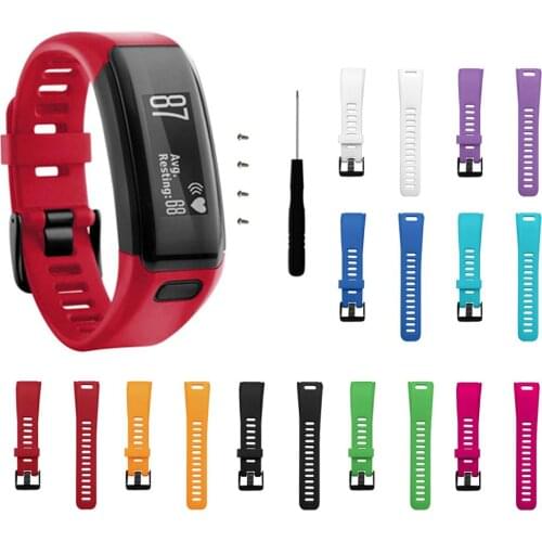 Fashion Wristband Sports Silicone Band Strap Bracelet + Tool For Garmin Vivosmart HR Smart watch Wearable accessories #626