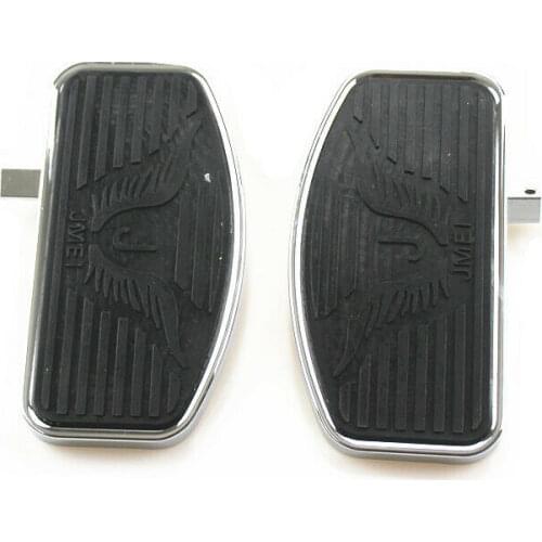 Motorcycle Black 1 Pair Floorboard Footboards Footrest For Honda Yamaha Suzuki Kawasaki Custom Chopper Cruisers