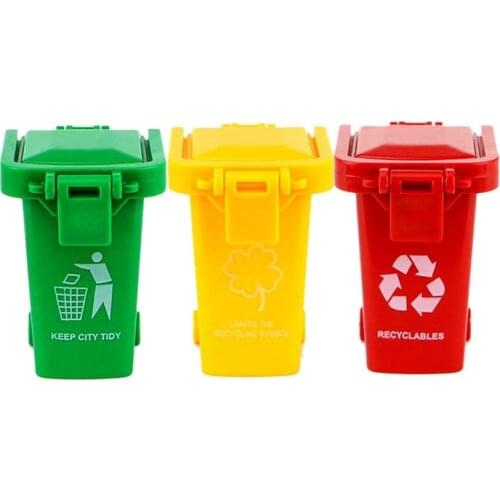 Toy Vehicles Garbage Trucks Trash Cans, 3 Pack Toy Garbage Truck Replacement Parts, Simulated Trash Can