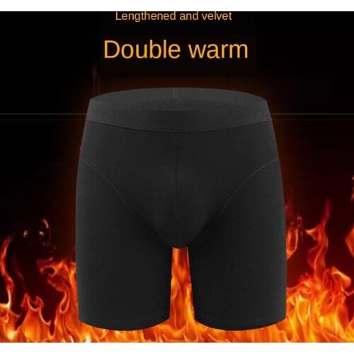 Mens Thermal Underwear Winter Thick Keep Warm Shorts Add Velvet Long Legs Boxers Pants Boxer Men Underpants