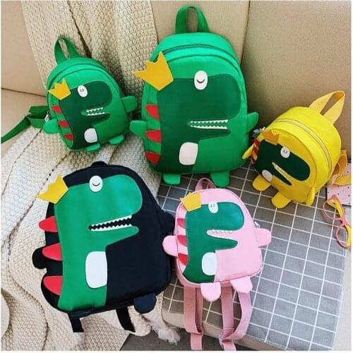 New cute cartoon dinosaur school bag kindergarten boys and girls vibrato style trendy backpack