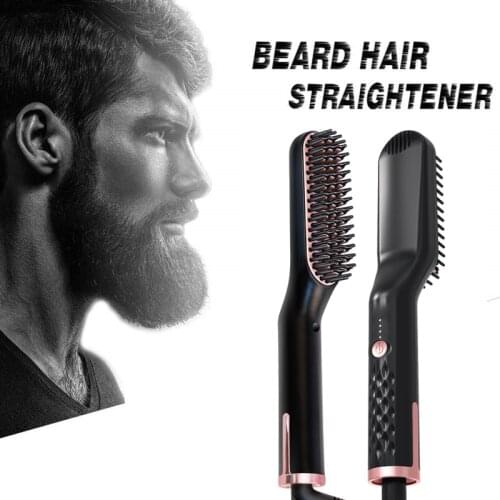 Upgrade Beard Straightener Multifunctional Hair Straightening Heated Comb Quick Hair Styler Anti-scald Straightening Irons