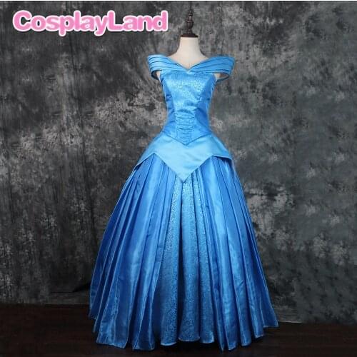 Princess Dress Cosplay Costume Halloween Birthday Party Costumes Blue Women Fancy Ball Gown Dress Lace up Outfit