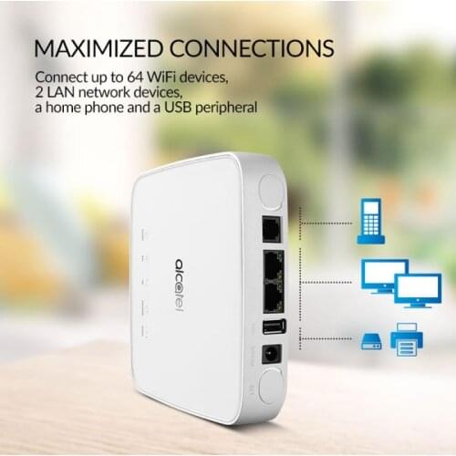 Unlcoked Alcatel LinkHub HH70 HH70VB Cat7 4G LTE Router 300Mbps 4G wireless modem mobile Hotspot with RJ45 port and RJ11 port