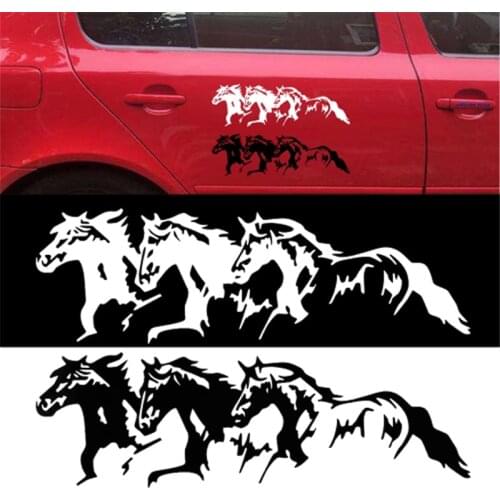 New 3 Running Horses Car Vehicle Self-Adhesive Sticker Vinyl Waterproof Decal Waterproof Decoration