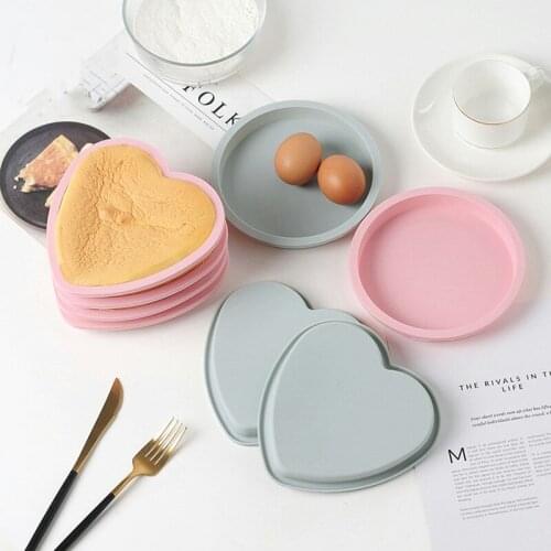Heart Silicone Fondant Cake Mold DIY Round Cake Pan Cake Decorating Tools Silicone Cake Mould Bakeware