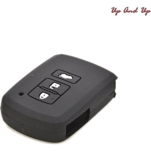 Silicone Key Fob Protect Cover Case Silicone Case Cover For Toyota Camry Avalon RAV4 Remote Smart Key 3 Button Black