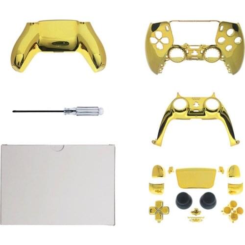 For PS5 Handle Replacement Shell Controller Protection With Full Buttons Set For PS5 DualSense Electroplating Replacement Cover