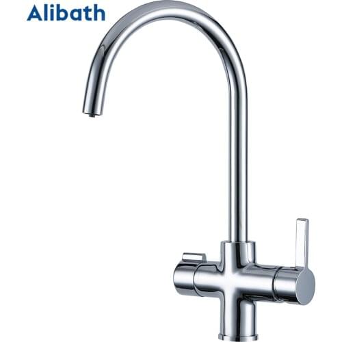 Kitchen Faucets Deck Mounted Mixer Tap 360 Degree Rotation with Water Purification Mixer Tap Crane For Kitchen