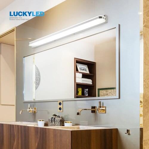 LUCKYLED Modern Led Wall Light Bathroom Mirror Light 9W 12W AC 90-265V Waterproof Wall Lamp Sconce Vanity Light Fixtures