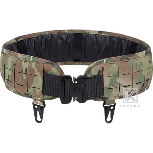 KRYDEX 2 in 1 Tactical Laser MOLLE Orion Belt 1.75" Inner Belt + 3" Outer Belt Low Profile Modular Patrol Padded Battle Belt MC