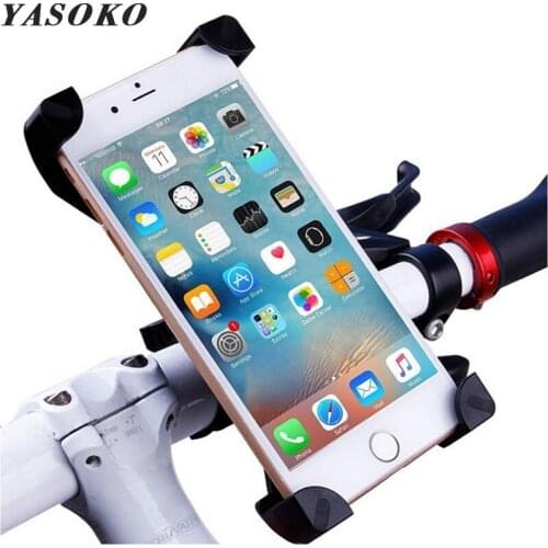 YASOKO Bicycle Holder Stand For Cell Phone 360 Rotatable Adjustable Bike Mount Bicycle Bracket For iPhone Samsung GPS