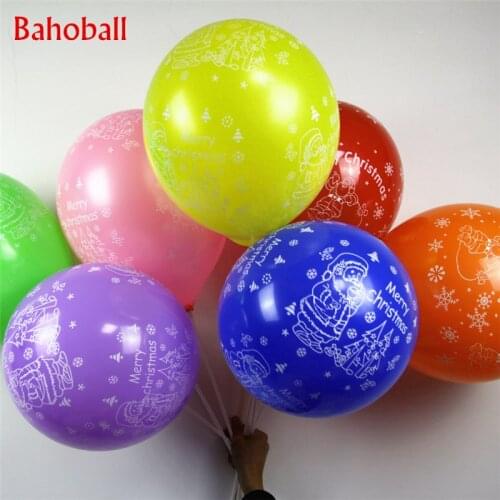 10pcs/lot Merry Christmas Balloons Letters Printed Balloon Latex Printed Balloons Christmas Wedding Birthday Party Balloon Decor
