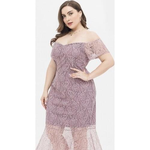 Long Summer Dress For Women 2021 Sexy Slim Tube Top One Shoulder Fresh Sweet Pink Floral Print Lace Plus Size Party Dresses