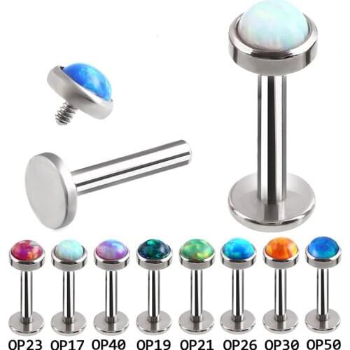 1Pc 16G Sexy New Colorful Tragus Helix Stainless Steel Labret Lip Bar Rings Stud Cartilage Ear Piercing Body Jewelry for Women