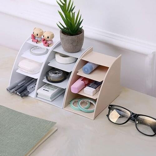 1pcs 3Colors TV Remote Control Storage Desktop Storage Case Multi-purpose Trapezoid Phone Holder Stand PP Washable Storage Boxes